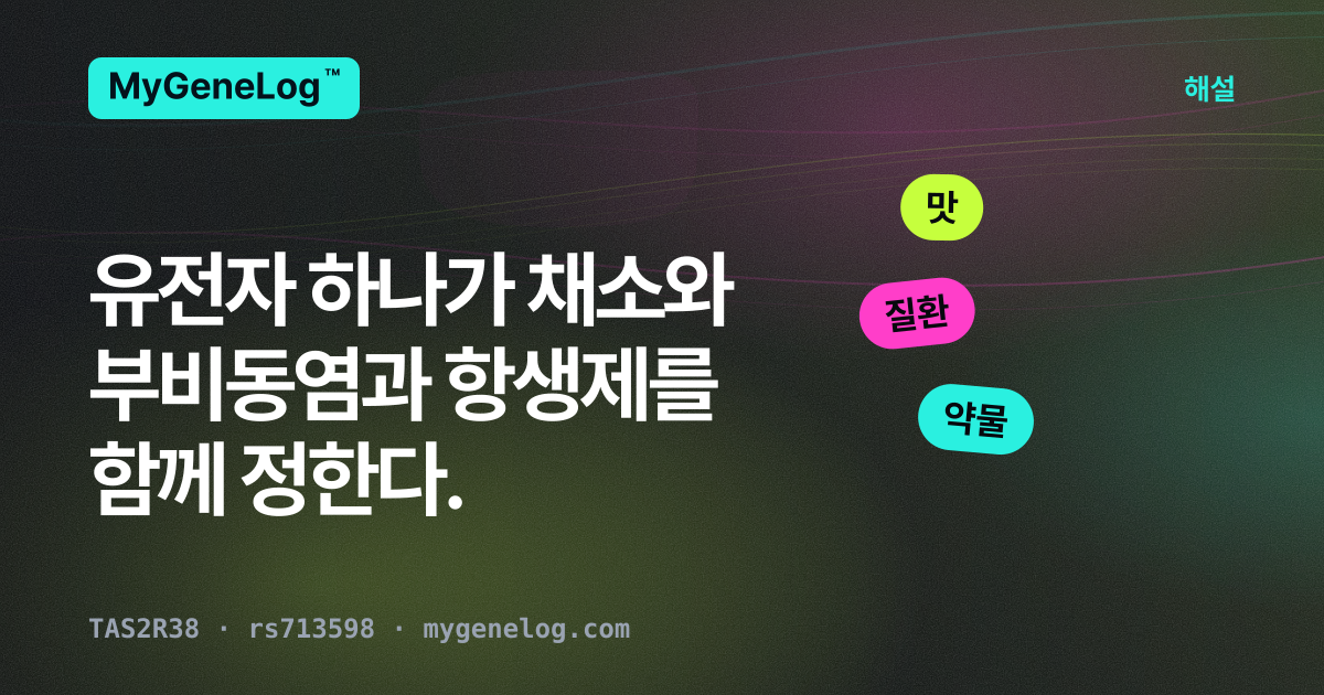 유전자 하나가 답하는 세 가지: TAS2R38이 정하는 것