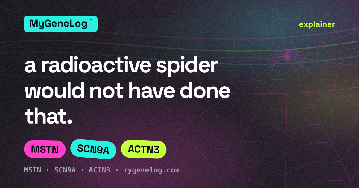 A radioactive spider would not have done that — the real genetics behind strength, pain and climbing